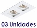 Ver imagem 1 de Kit 3 Spot Embutir Recuado Duplo Par 20 Branco Quarto AC879