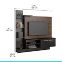 Ver imagem 3 de Rack com Painel Completo para Tv 50 Pol. 165 X 155 Cm Mdp Castanho 0633 Menu