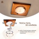 Ver imagem 6 de 7 Spot Quadrado de Embutir em Cristal Cobre Espelhado MR16 ACE80