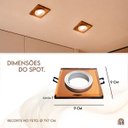 Ver mais imagens de 7 Spot Quadrado de Embutir em Cristal Cobre Espelhado MR16 ACE80