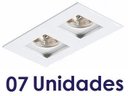 Ver imagem 1 de Kit 7 Spot de Embutir Recuado Branco Duplo Par 20 Quarto AC879