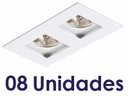 Ver imagem 1 de Kit 8 Spot Branco Embutir Recuado Duplo Par 20 Quarto Sala AC879