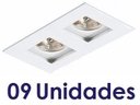 Ver imagem 1 de Kit 9 Spot de Embutir Recuado Duplo Par 20 Branco Sala AC879