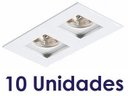Ver imagem 1 de Kit 10 Spot Embutir Recuado Duplo Par 20 Branco Sala AC879