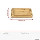 Ver imagem 2 de Jogo 3 Peças Bandeja Decorativa de Bambu Natural 1.9x32.0x18.1cm Servir Mesa