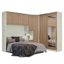 Ver imagem 2 de Quarto Modulado Casal Ambiente Composição 7 New Predileto 5 Peças Areia Jequitibá - Henn