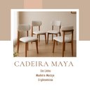 Ver imagem 6 de Kit Mesa Jantar 90cm Branca & 4 Cadeiras Estofadas Linho Bege/Marfim