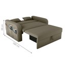 Ver imagem 4 de Sofá Cama com Baú Luka Veludo Cappuccino