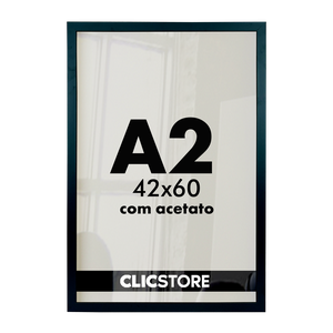 Moldura A2 Com Acetato 42x60 Quadros Poster Foto Quarto Sala Casa Parede Certificados Madeira Fundo 
