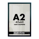 Ver imagem 1 de Moldura A2 Com Acetato 42x60 Quadros Poster Foto Quarto Sala Casa Parede Certificados Madeira Fundo