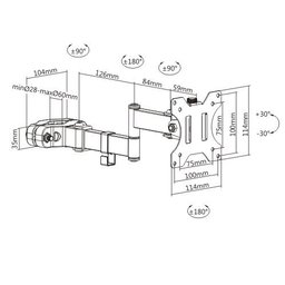 Suporte Triarticulável para TV/Monitor Led 17-32" Ft-270Pl Fixatek - 2