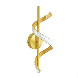 Arandela Espiral Metal Cabeceira 10w Dourada Quarto Ace89 - 4