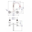 Ver imagem 2 de Misturador para Cozinha de Parede DocolCity Docol