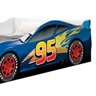 Cama Carro Solteiro Menino Menina Mcqueen Relâmpago com Colchão Moveis House Azul - 5