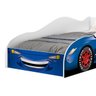 Cama Carro Solteiro Menino Menina Mcqueen Relâmpago com Colchão Moveis House Azul - 4