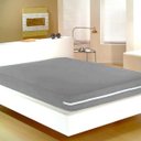 Ver imagem 1 de Capa para Colchão (70% Algodão e 30% Poliéster) Doce Vida Solteiro 20 Malha com Zíper Cinza