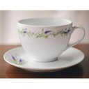 Ver imagem 3 de Jogo 6 Xícaras de Chá com Pires Porcelana 250ml Tramontina Lilla Branca Decorada