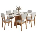 Ver imagem 1 de Conjunto Sala de Jantar Mesa 1,60m Moove 6 Cadeiras Linda Viero