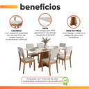Ver imagem 5 de Conjunto Sala de Jantar Mesa 1,60m Moove 6 Cadeiras Linda Viero