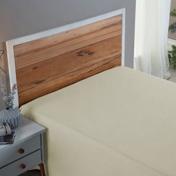 Roupa de Cama Solteiro Percal 200 Fios 100% Algodão Santista Lençol de Cima sem Elástico:palha - 3