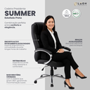 Ver imagem 2 de Cadeira Presidente Summer Estofada Preta W-80