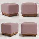 Ver imagem 5 de Puff Dalilla Decorativo Bouclé Premium Exclusivo Assento Extra para Sala Quarto Design Moderno