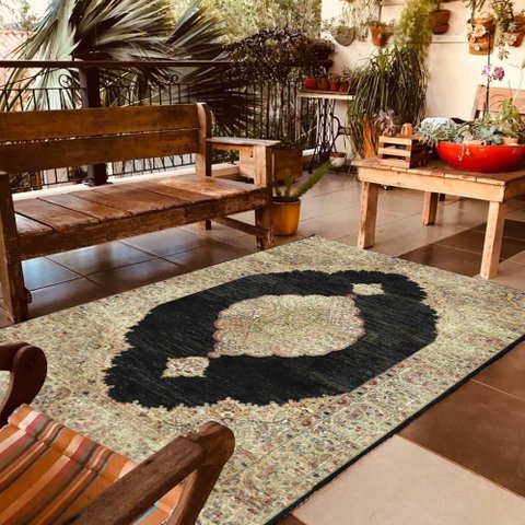 Tapete Belga Harmony 2.00x3.00 Preto 9935 Abdalla