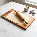 Ver imagem 1 de Tábua de Abrir Massa Pão Pizza Spianatoia Culinária Madeira Maciça Grande  Cortar Servir 60 x 35 cm