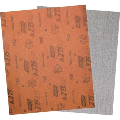 Lixa Folha Nofil a-275 Champagne Grao 80 Lixamento Manual Preparacao de Superficies Norton