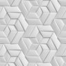 Papel de Parede Adesivo Efeito Gesso 3D Cinza Geométrico 15m - 1