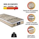 Ver imagem 3 de Colchão Solteiro Espuma D33 Fort Gazin 88x188x21cm Suporta até 150kg por Pessoa Bege Branco