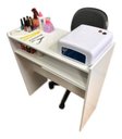 Ver imagem 1 de Mesa Manicure Prateleira Esmaltes c/ Nichos ClickForte Branco