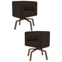 Ver imagem 1 de 2 Poltronas Base Ka Madeira Betina C-34 Marrom Domi