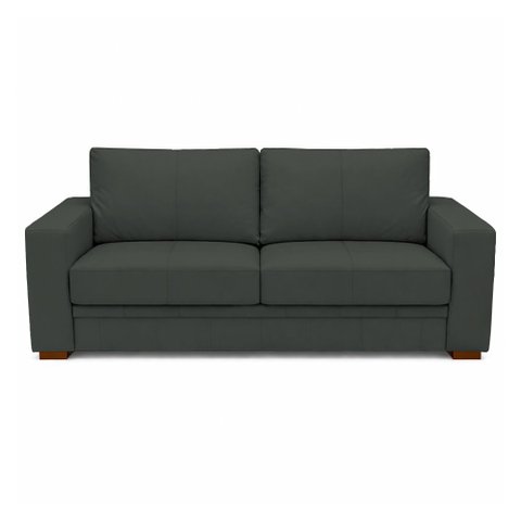 Sofá Decorativo Sala de Estar Champions 4 Lugares 240cm Bipartido Couro Verde - Mozzelar
