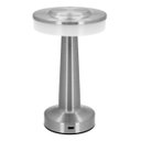 Ver imagem 1 de Luminária Led Mesa Abajur Usb Metal 20x12x12cm Prata