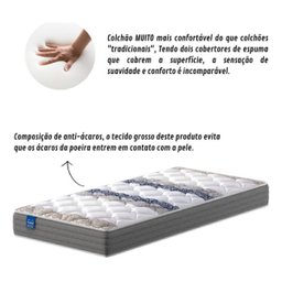 Colchão Solteiro a Vácuo D28 Alto Conforto 14cm de Altura Inbox - 4