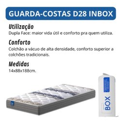 Colchão Solteiro a Vácuo D28 Alto Conforto 14cm de Altura Inbox - 6