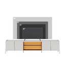 Ver imagem 4 de Rack Bancada Maggiore para Tv até 85 Polegadas com 4 Portas Off White Matte Freijó Colibri