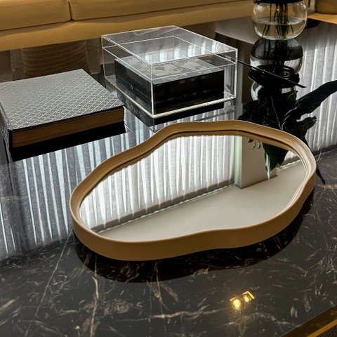 Bandeja Malta - Linha Metal - - Off-White - 30x20