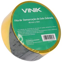 FITA PARA DEMARCACAO DE SOLO ZEBRADA 48MM X 30M VINIK - 2