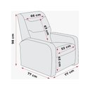Ver imagem 4 de Poltrona Retrátil e Reclinável 77cm com Tecido Suede Multimóveis Cr45265 Bege