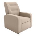 Ver imagem 1 de Poltrona Retrátil e Reclinável 77cm com Tecido Suede Multimóveis Cr45265 Bege