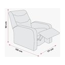 Ver imagem 7 de Poltrona Retrátil e Reclinável 77cm com Tecido Suede Multimóveis Cr45265 Bege