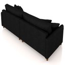 Ver imagem 6 de Sofá 3 Lugares Living 232cm Pé Madeira Zoe Sintético Preto Z08 - Mpozenato