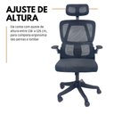 Ver imagem 4 de Cadeira de Escritório Presidente Executiva Oficial Legacy Preto
