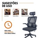 Ver imagem 3 de Cadeira de Escritório Presidente Executiva Oficial Legacy Preto