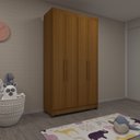 Ver imagem 1 de Guarda Roupa Casal 4 Portas com Pés Gênova Luciane Móveis