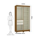 Ver imagem 3 de Guarda Roupa Casal 4 Portas com Pés Gênova Luciane Móveis