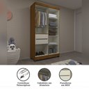 Ver imagem 5 de Guarda Roupa Casal 4 Portas com Pés Gênova Luciane Móveis