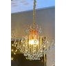 Lustre Rose Gold com Cristais Transparente 9e14 60cm Paris Luz - 1
